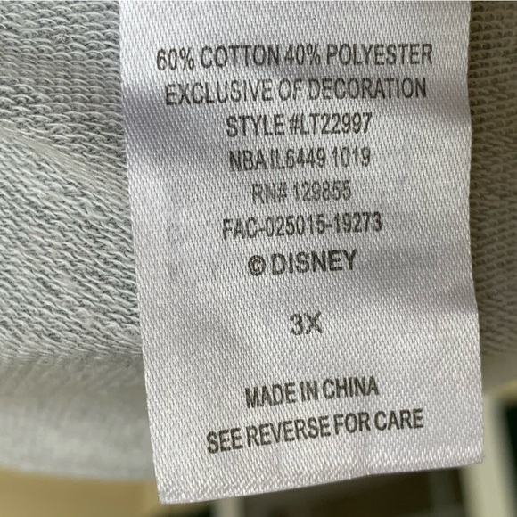 Walt Disney World Spirit Jersey Plus Size 3X Gray Red Yellow Mickey Sweatshirt - Picture 9 of 10